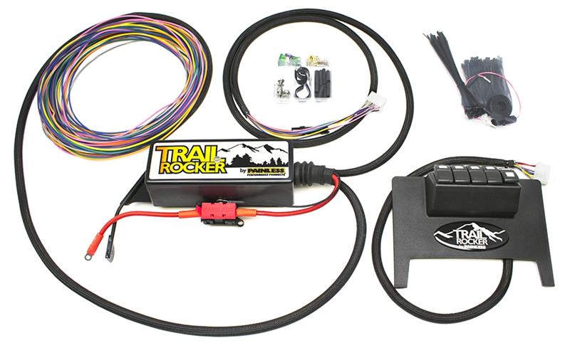 Painless Performance Trail Rocker System - w/Overhead 6 Switch Box - w/ Non-Auto Dimming Mirror Only 57003