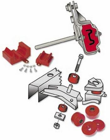 Prothane Transfer Case Mount Kit 6-1601-BL