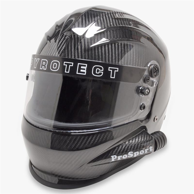 Pyrotect ProSport Carbon Fiber Helmet - Full Face - Duckbill - Forced Air, Side Feed - SA2015 Rated 7061007