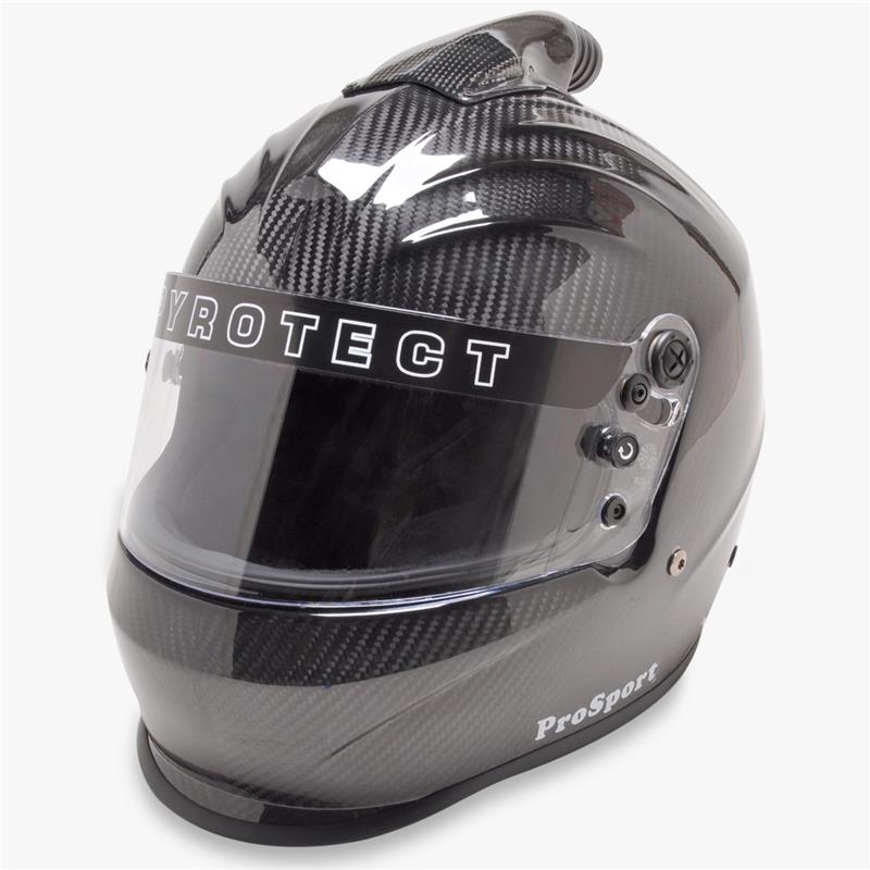 Pyrotect ProSport Carbon Fiber Helmet - Full Face - Duckbill - Forced Air, Top Feed - SA2015 Rated 7066006