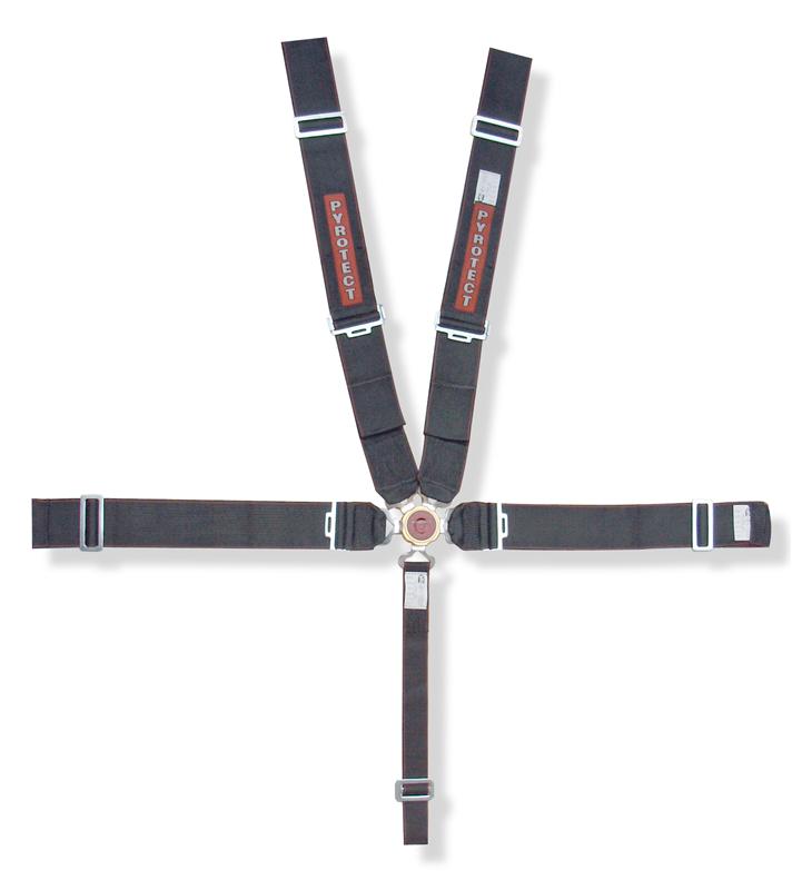 Pyrotect 5Point CamLock Harness - w/ Lightweight Adjusters - 3in Belts - Pull Down Style - SFI 16-1 Rated H351410PD