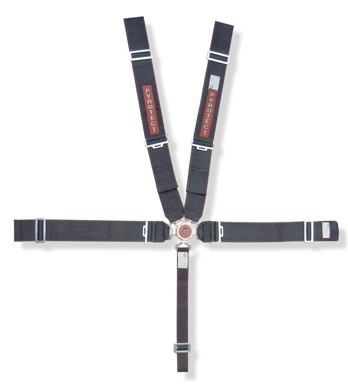 Pyrotect 5Point CamLock Harness - w/ Lightweight Adjusters - 3in Belts - Pull Up Style - SFI 16-1 Rated H351430PU