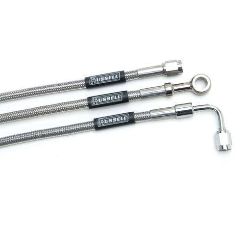 Russell Competition Brake Hose - 10mm Banjo (3/8in) to Straight -3 AN 657100