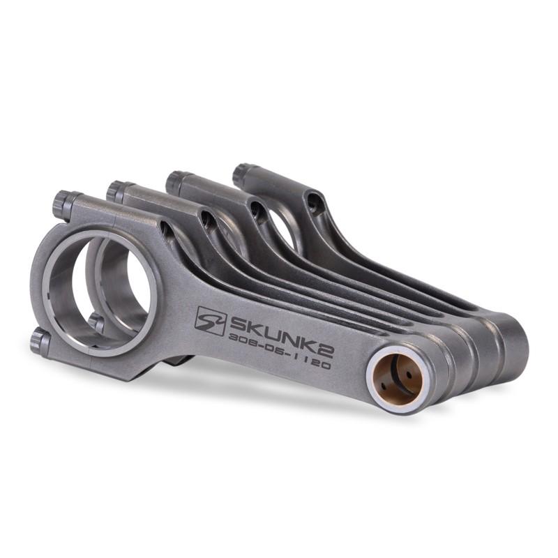 Skunk2 Alpha Series Connecting Rod Set - Rated to 900HP - H-Beam - Incl 3/8 ARP2000 Bolts/Lube - 4340 Chromoly Steel - Set of 4 306-05-1110