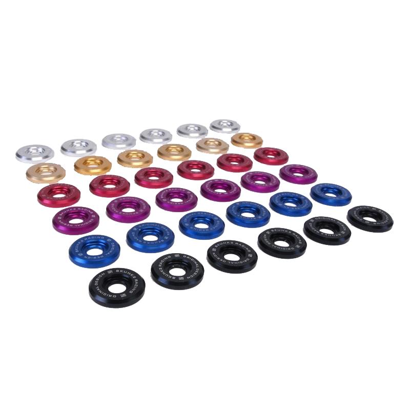 Skunk2 Large Washer Kit - Low Profile - Incl M6 x 1.0 x 15 Stainless Steel Bolts/6061-T6 Aluminum 20mm Washers - 6 Pairs 649-05-0225