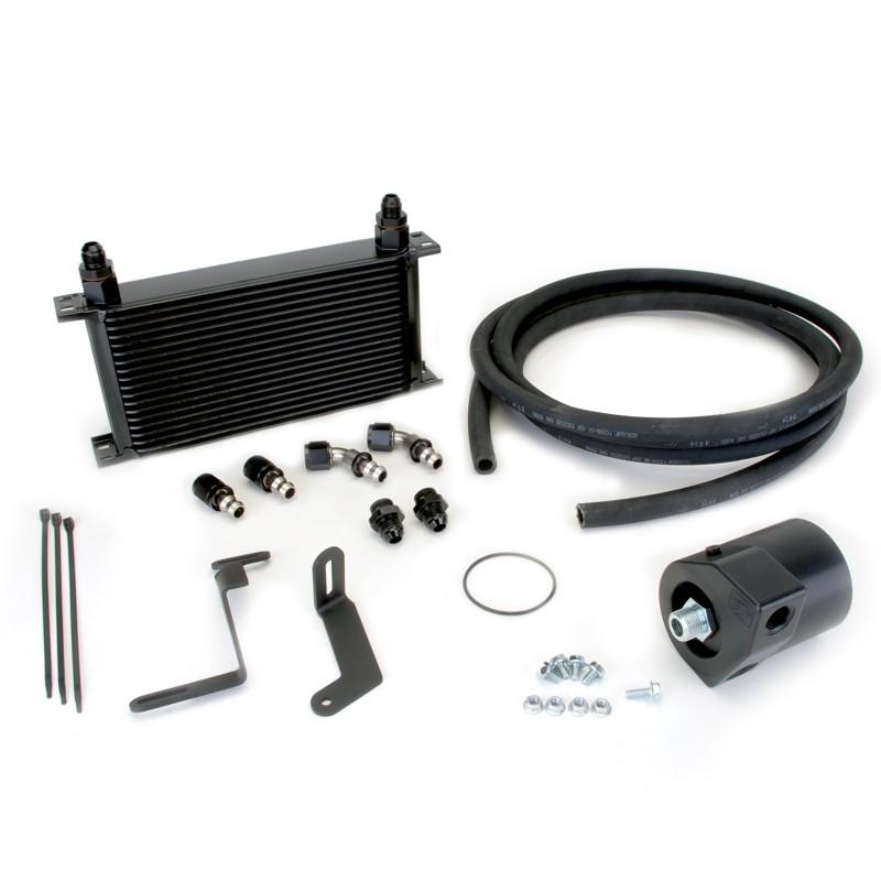 Skunk2 Oil Cooler Kit - Incl Sandwich Plate Adapter/8AN Fittings/Hose/Clamps/19-Row Oil Cooler/Mounting Brackets - -10AN Inlets/Outlets - 6061 Aluminum 626-12-0050