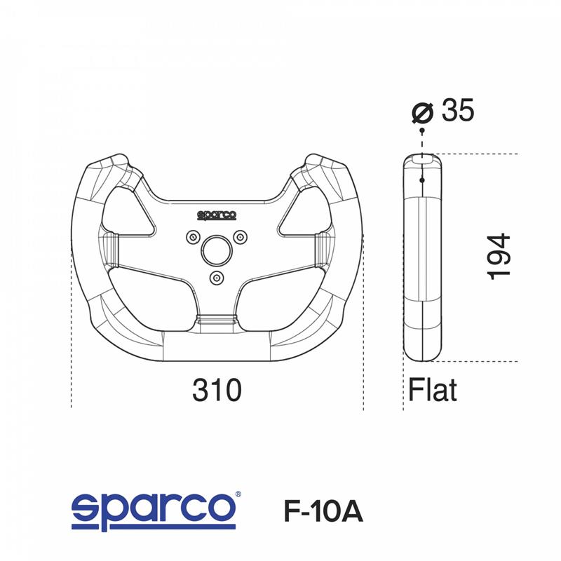 Sparco F10A Steering Wheel 015P270SSN