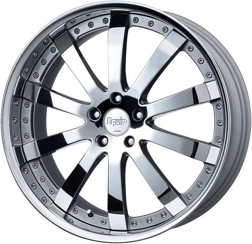 Work Wheels Equip E10 Wheel - Forged Billet - Standard A-Disk - Chrome Lip - 82mm Lip - Porsche Fitment EE10III+14CBS