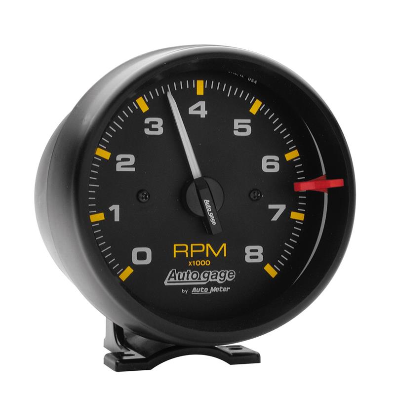 Auto Meter Auto Gage Series - Pedestal Tachometer - Electric, Air-Core Movement - Incl Bulb & Socket 2382 - Incl Mounting Bracket 2300