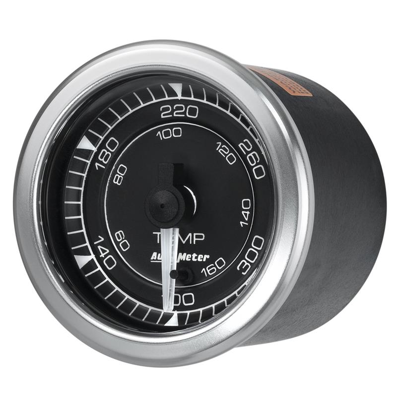 Auto Meter Chrono Series - Oil Temp - Electric, Digital Stepper Motor - Incl 3/8" NPT and 1/2" NPT Adapter Fittings - Incl Wire Harness 5226 - Incl Mounting Hardware 2230 8140