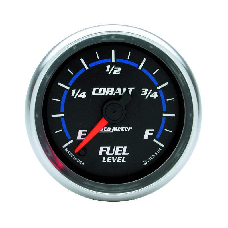 Auto Meter Cobalt Series - Fuel Level Gauge - Electric, Digital Stepper Motor Movement - Incl Wire Harness 5233 - Incl Mounting Hardware 2230 6114