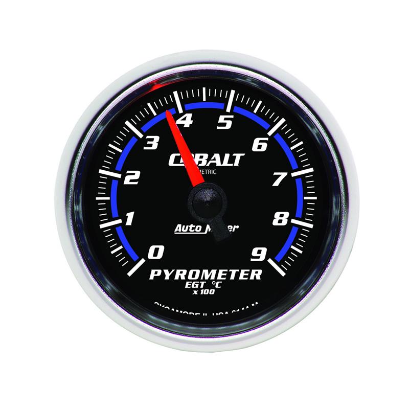 Auto Meter Cobalt Series - Pyrometer Gauge - Electric, Digital Stepper Motor Movement - Incl Wire Harness 5251 - Incl Mounting Hardware 2230 6144