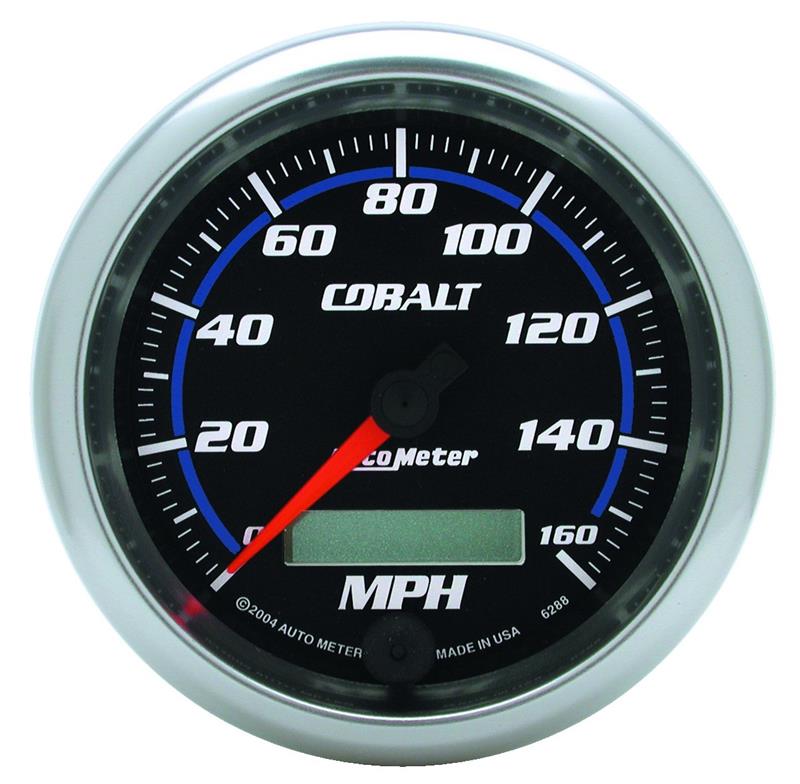 Auto Meter Cobalt Series - Speedometer - Electric, Air-Core Movement - Incl Mounting Bracket 6288