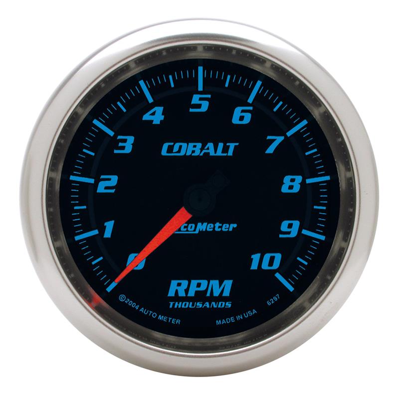 Auto Meter Cobalt Series - In-Dash Tachometer - Electric, Air-Core Movement - Incl Mounting Bracket 6297