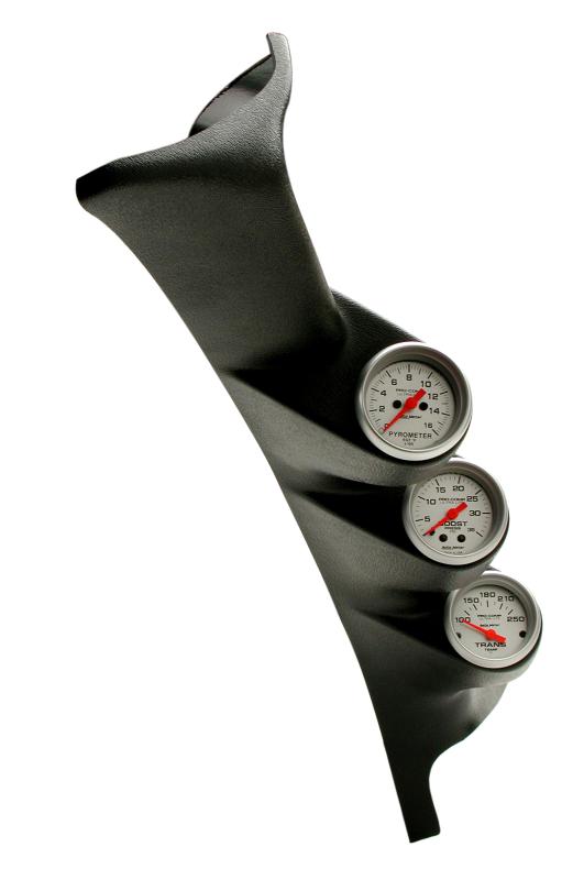 Auto Meter Diesel Gauge Kit - Dual Pillar - Spek-Pro Gauges - Incl Boost/EGT Gauge - Black Dial / Black Bezel - No Speaker Hole P72000