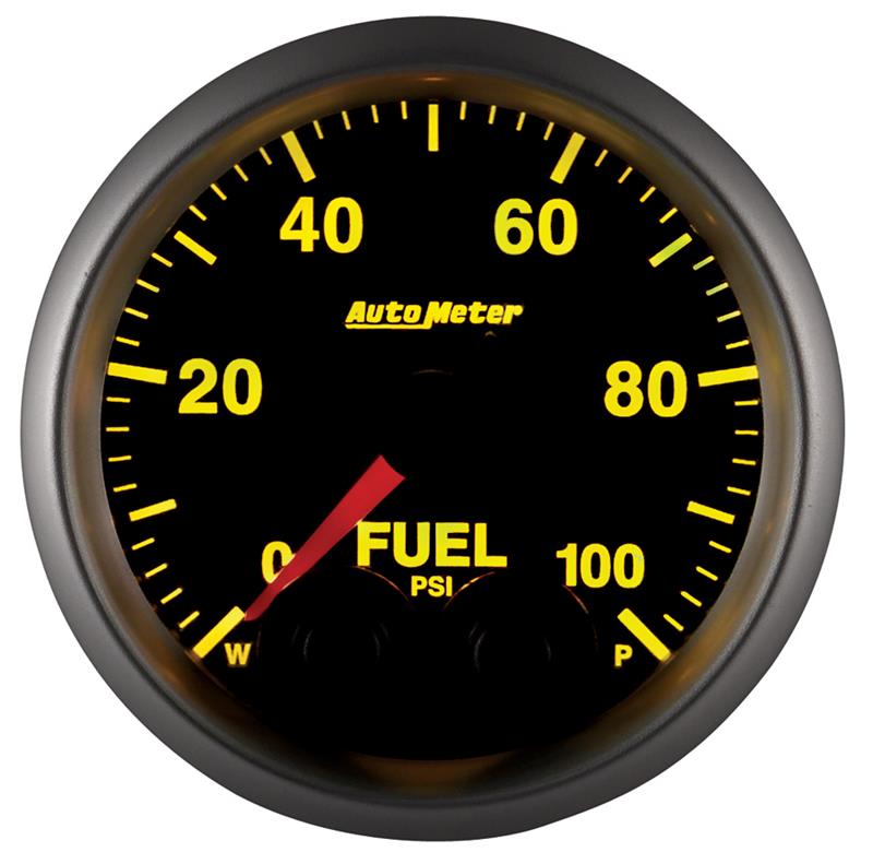 Auto Meter Elite Series - Fuel Pressure Gauge - Electric, Digital Stepper Motor Movement - Incl Sensor Unit 2246 - Incl Wire Harness 5275 - Incl Mounting Hardware 2230 5671