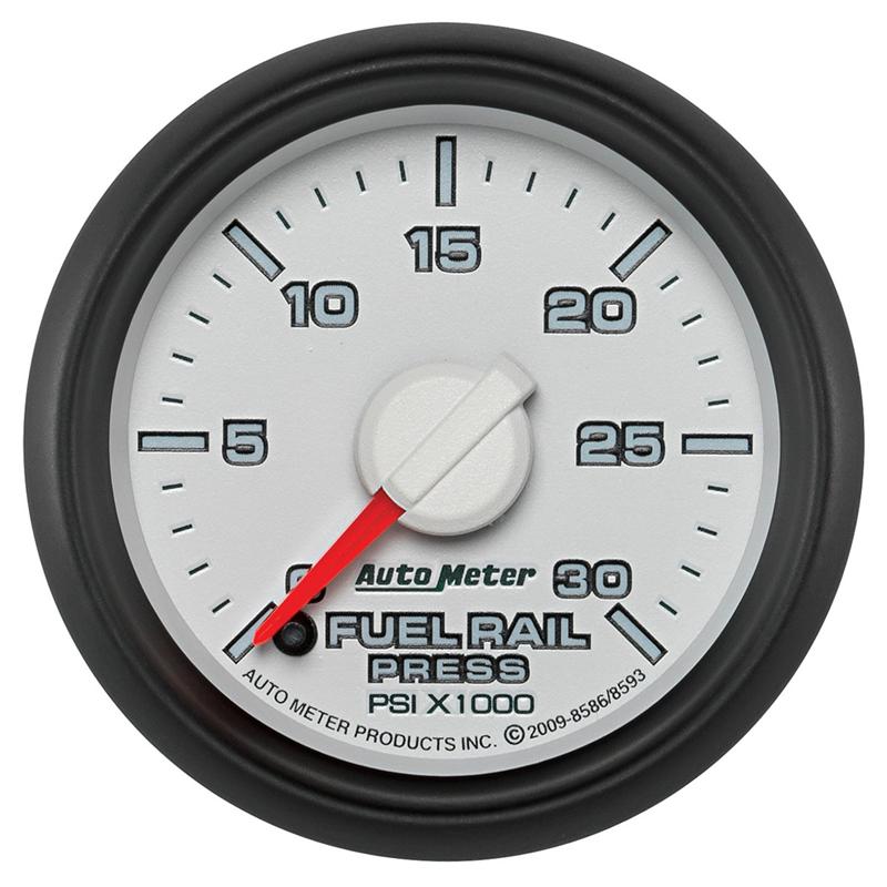 Auto Meter Gen 3 Dodge Factory Match Series - Fuel Pressure Gauge - Electric, Digital Stepper Motor Movement - Incl Sensor Unit 2246 - Incl Wire Harness 5227 - Incl Mounting Hardware 2230 8563