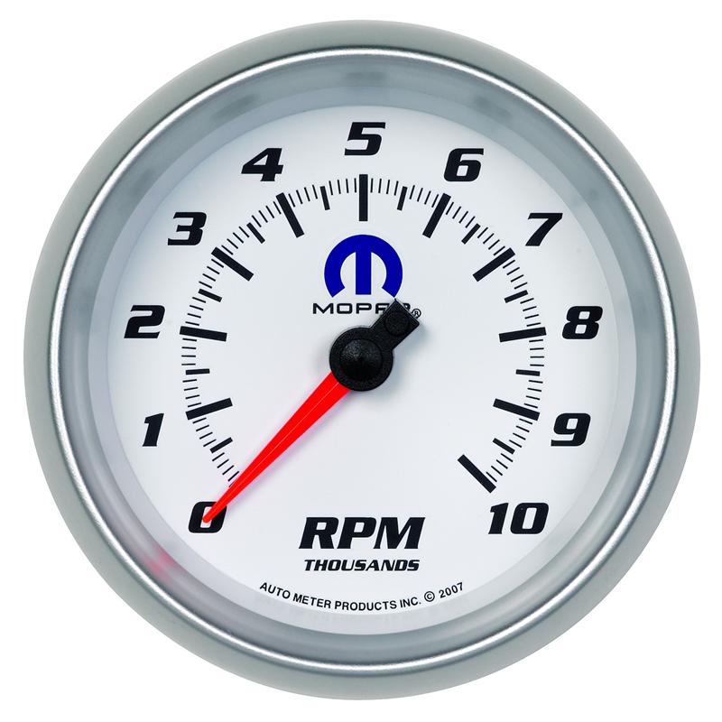 Mopar Series - Oil Pressure Gauge - Mechanical Movement - Incl 1/8in NPT Male to 1/8in Compression Fitting, 1/8in NPT Female to 1/8in Compression Fitting, 1/8in NPT to 1/4in NPT Bushing - Incl 10ft Nylon Tubing - Incl Mounting Hardware 2230 880014