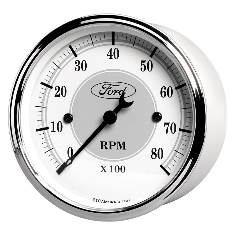 Auto Meter Ford Masterpiece Series - In-Dash Tachometer - Electric, Air-Core Movement - Incl Light Covers Red 3214 & Green 3215 - Incl Mounting Hardware Bracket Included 880088