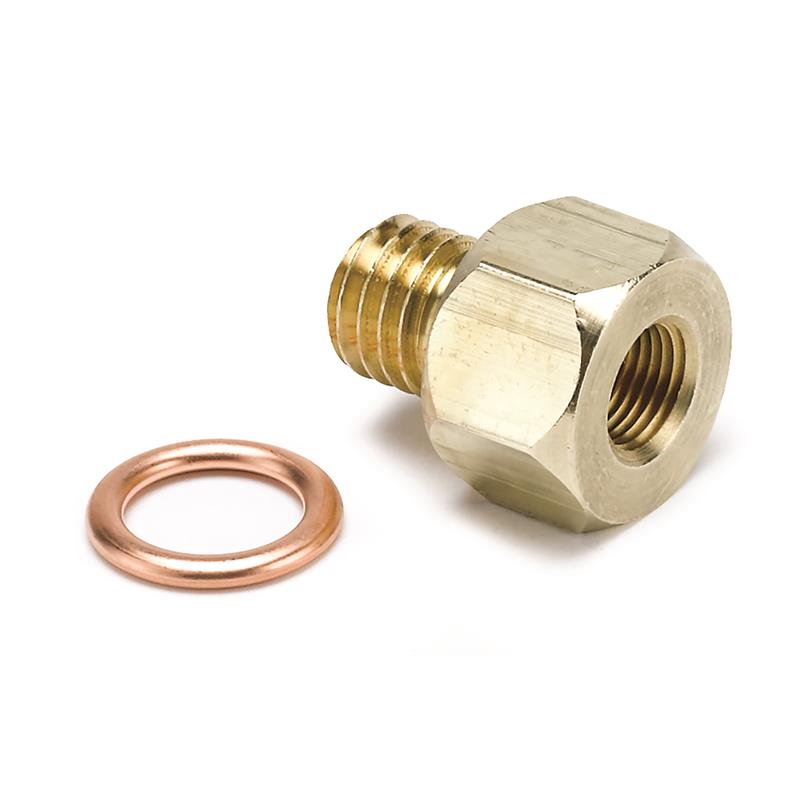 Auto Meter Metric Adapter - For Elec Temperature or Pressure Gauge - M12x1.75 (M) to 1/8in NPT (F) 2278