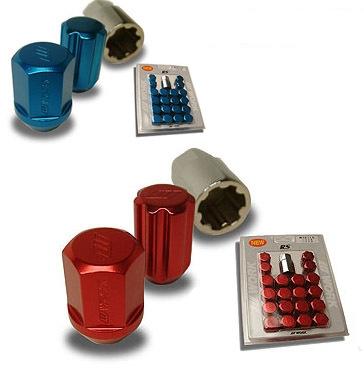 Work Wheels Work Bullet Lug Nuts - Steel Close End (Long Type) LNBL-125-BLU