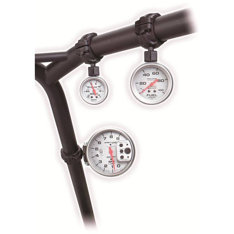 Auto Meter Gauge Roll Pod - For 1-1/2in Roll Cage - For 2-1/16in Gauges - Incl Mouting Hardware 48000