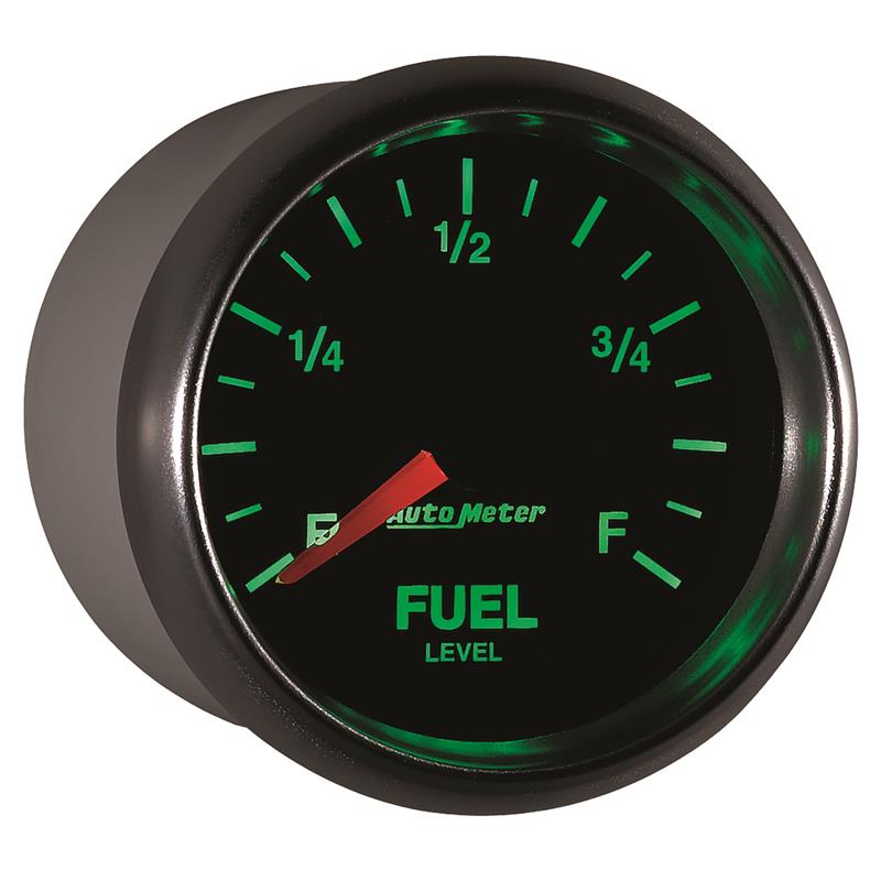 Auto Meter GS Series - Fuel Level Gauge - Electric, Digital Stepper Motor Movement - Incl Wire Harness 5233 - Incl Mounting Hardware 2230 3810