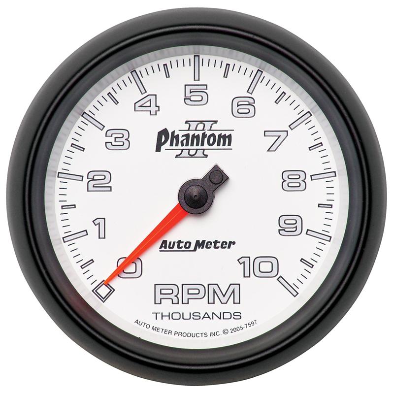 Auto Meter Phantom II Series - GPS Speedometer - Electric, Digital Stepper Motor Movement - Incl Light Covers 7580-M