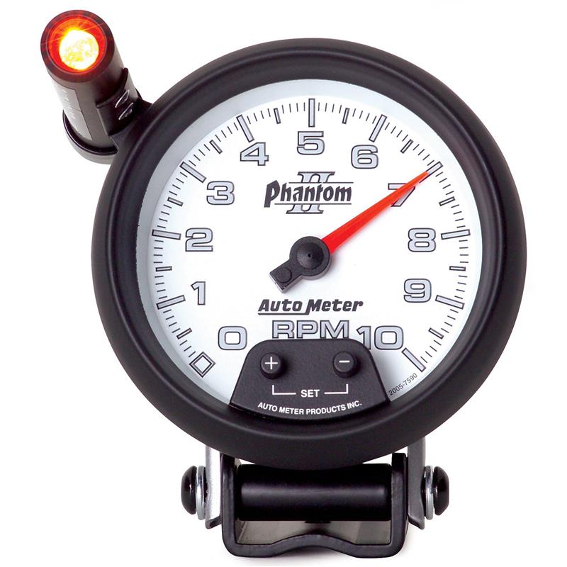 Auto Meter Phantom II Series - Pedestal Tachometer - Electric, Air-Core Movement - Incl Mounting Bracket 7590