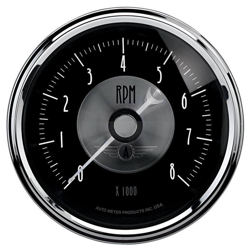 Auto Meter Prestige Black Diamond Series - Water Temperature Gauge - Mechanical Movement - Incl 1/2in NPT Adapter/Fitting - Incl 6ft Capillary Tube - Incl Mounting Hardware 2230 2033
