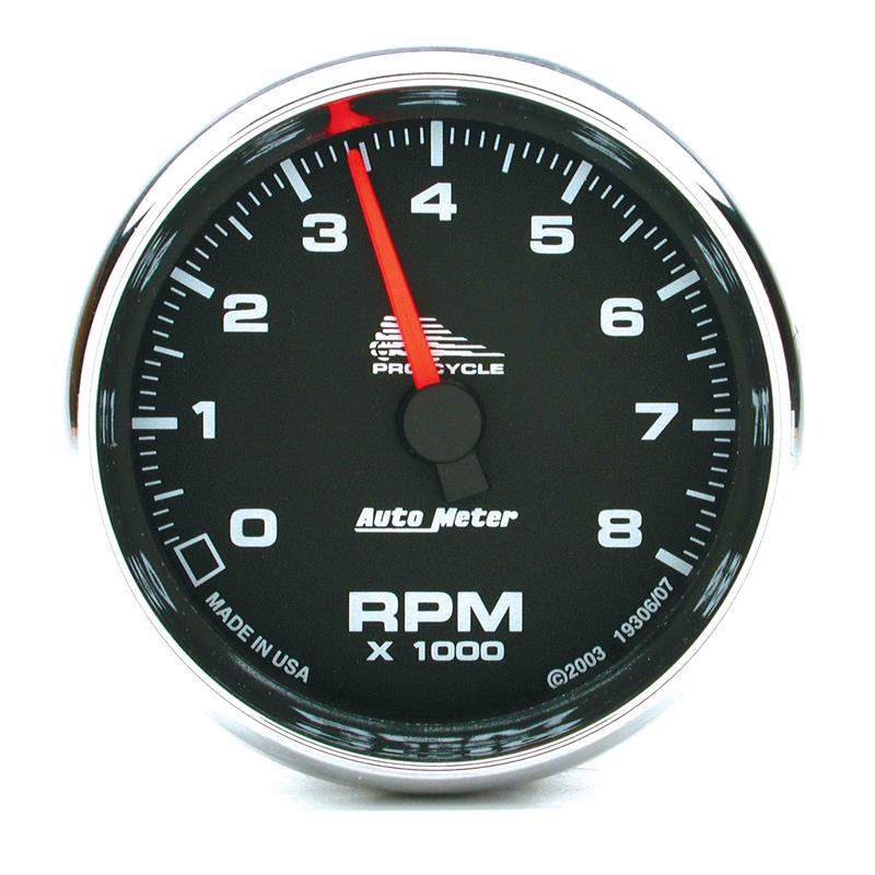 Auto Meter Pro-Cycle Series - Tachometer - Air Core Movement - Incl Wire Harness - Incl Light Covers 19306