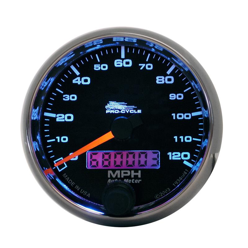 Auto Meter Pro-Cycle Series - Speedometer - Air Core Movement - Incl Wire Harness - Incl Light Covers 19340