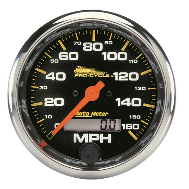 Auto Meter Pro-Cycle Series - Speedometer - Air Core Movement - Incl Wire Harness - Incl Bulb & Socket - Incl Light Covers 19354