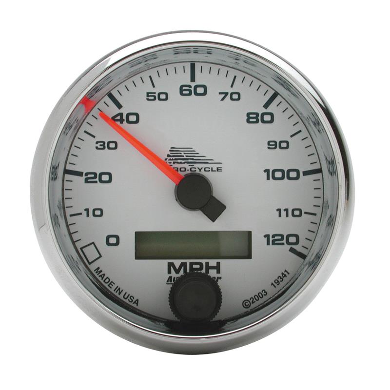 Auto Meter Pro-Cycle Series - Speedometer - Air Core Movement - Incl Wire Harness - Incl Light Covers 19341