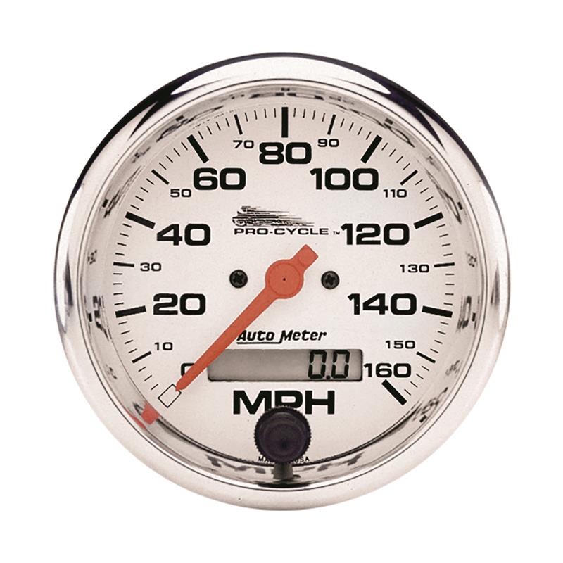 Auto Meter Pro-Cycle Series - Speedometer - Air Core Movement - Incl Wire Harness - Incl Bulb & Socket - Incl Light Covers 19355