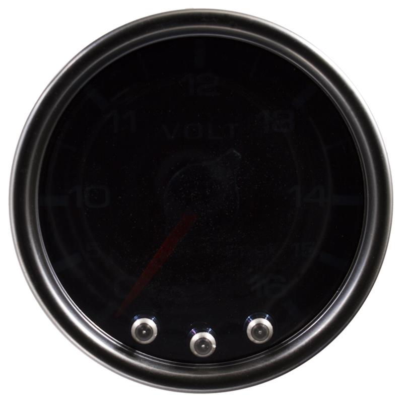 Auto Meter Spek-Pro Smoked Series - Voltmeter Gauge - Electric, Digital Stepper Motor Movement - Incl Wire Harness P19372 - Incl Mounting Hardware P12467 P34452