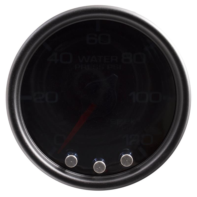 Auto Meter Spek-Pro Smoked Series - Water Pressure Gauge - Electric, Digital Stepper Motor Movement - Incl Sensor Unit P13153 - Incl Wire Harness P19380 - Incl Mounting Hardware P12467 P34552