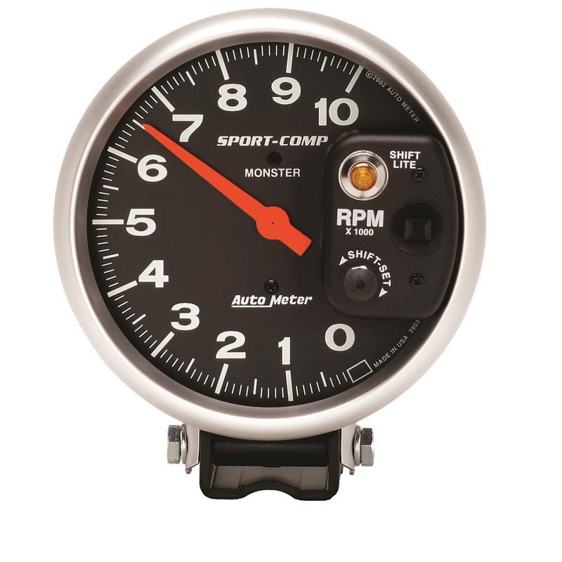 Auto Meter Sport-Comp Series - GPS Speedometer - Electric, Air-Core Movement - Incl Sensor Unit 5283 - Incl Bulb & Socket 3220 - Incl Light Covers Red 3214 & Green 3215 - Incl Mounting Hardware Bracket Included 3983-M