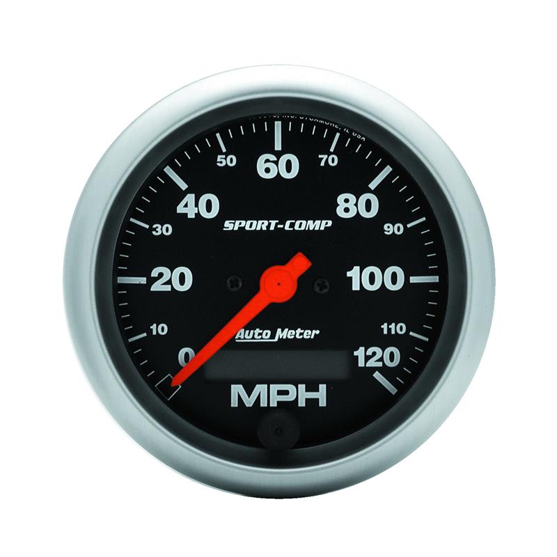 Auto Meter Sport-Comp Series - Speedometer - Electric, Air-Core Movement - Incl Bulb & Socket 3212 - Incl Light Covers Red 3214 & Green 3215 - Incl Mounting Hardware Bracket Included 3987