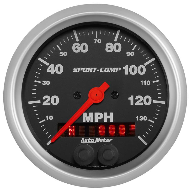 Auto Meter Sport-Comp Series - GPS Speedometer - Electric, Air-Core Movement - Incl Sensor Unit 5283 - Incl Bulb & Socket 3212 - Incl Light Covers Red 3214 & Green 3215 - Incl Mounting Hardware Bracket Included 3982