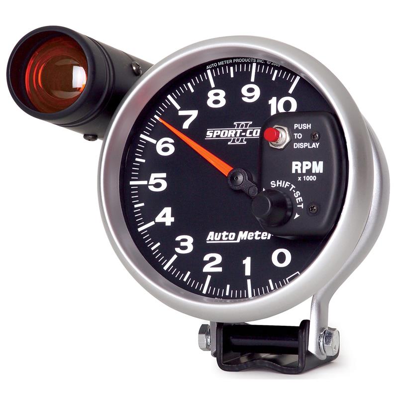 Auto Meter Sport-Comp II Series - Pedestal Tachometer - Electric, Air-Core Movement - Incl Mounting Bracket 3699