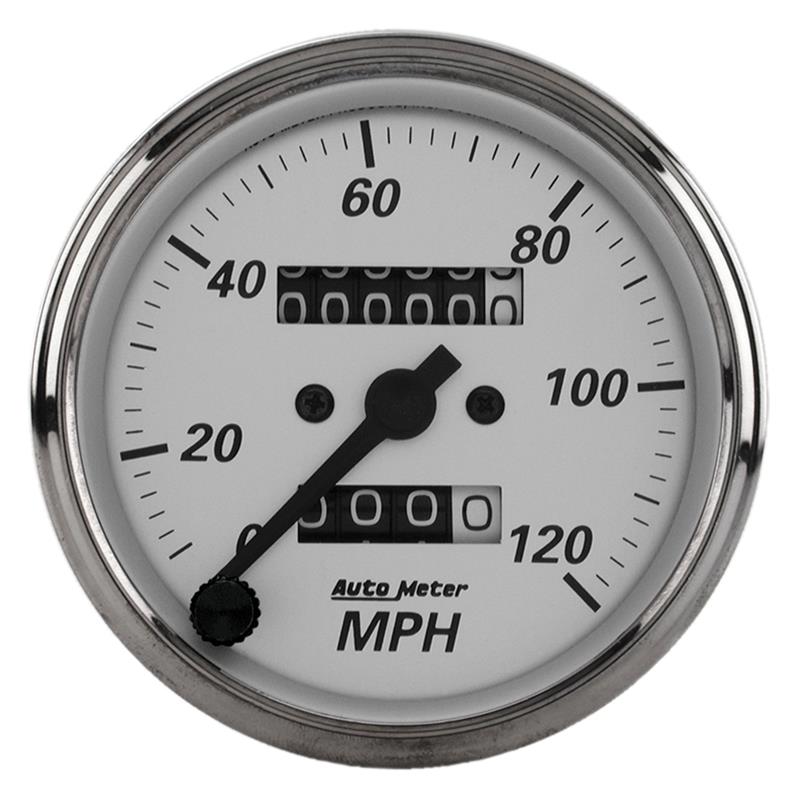 Auto Meter American Platinum Series - Speedometer - Mechanical Movement - Incl Bulb & Socket 3220 - Incl Light Covers Red 3214 & Green 3215 - Incl Mounting Hardware Bracket Included 1993