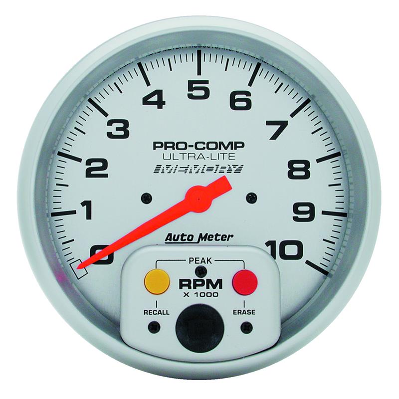 Auto Meter Ultra-Lite Series - In-Dash Tachometer - Electric, Air-Core Movement - Incl Bulb & Socket 3219 - Incl Mounting Bracket 4494