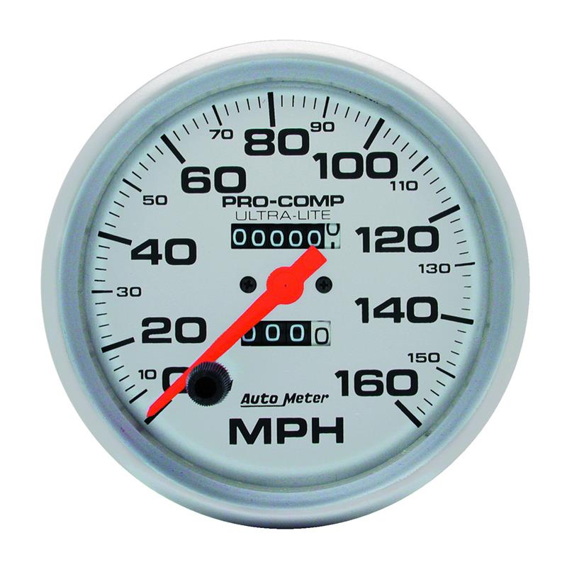 Auto Meter Ultra-Lite Series - Speedometer - Mechanical Movement - Incl Bulb & Socket 3211 - Incl Light Covers Red 3214 & Green 3215 - Incl Mounting Hardware Bracket Included 4495