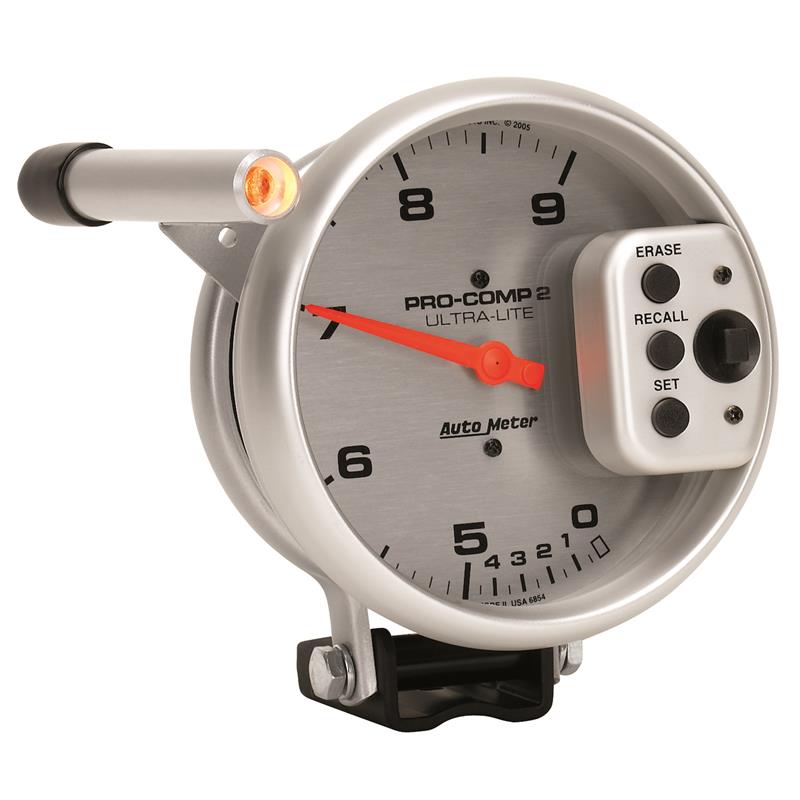 Auto Meter Ultra-Lite Series - Pedestal Tachometer - Electric, Air-Core Movement - Incl Bulb & Socket 3219 - Incl Mounting Bracket 6854