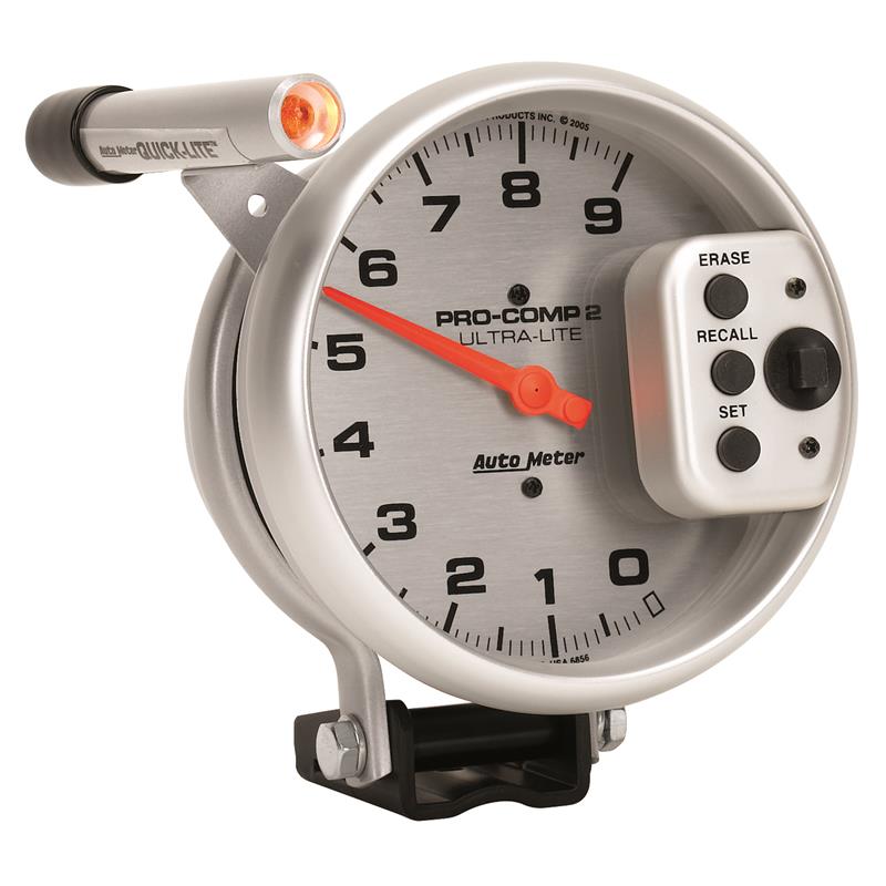 Auto Meter Ultra-Lite Series - Pedestal Tachometer - Electric, Air-Core Movement - Incl Bulb & Socket 3219 - Incl Mounting Bracket 6856