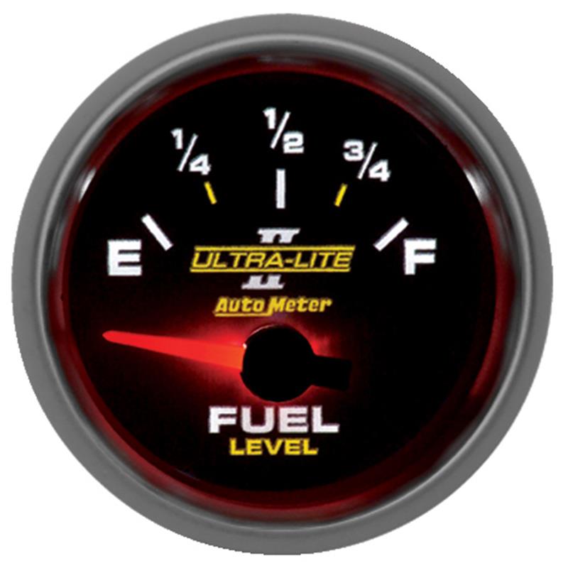 Auto Meter Ultra-Lite II Series - Fuel Level Gauge - Electric, Air-Core Movement - Incl Mounting Hardware 2230 4913 Auto Meter Ultra-Lite II Series - Fuel Level Gauge - Electric, Air-Core Movement - Incl Mounting Hardware 2230 4913