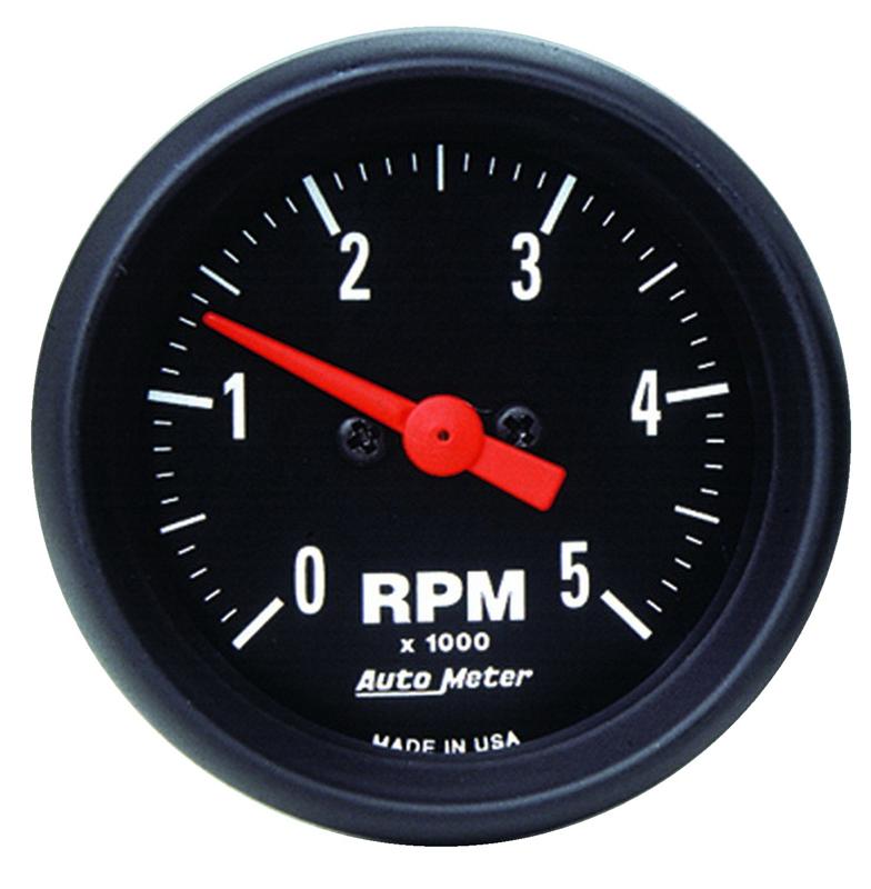 Auto Meter Z-Series Series - Fuel Level Gauge - Electric, Air-Core Movement - Incl Bulb & Socket 3220 - Incl Light Covers Red 3214 & Green 3215 - Incl Mounting Hardware 2230 2652