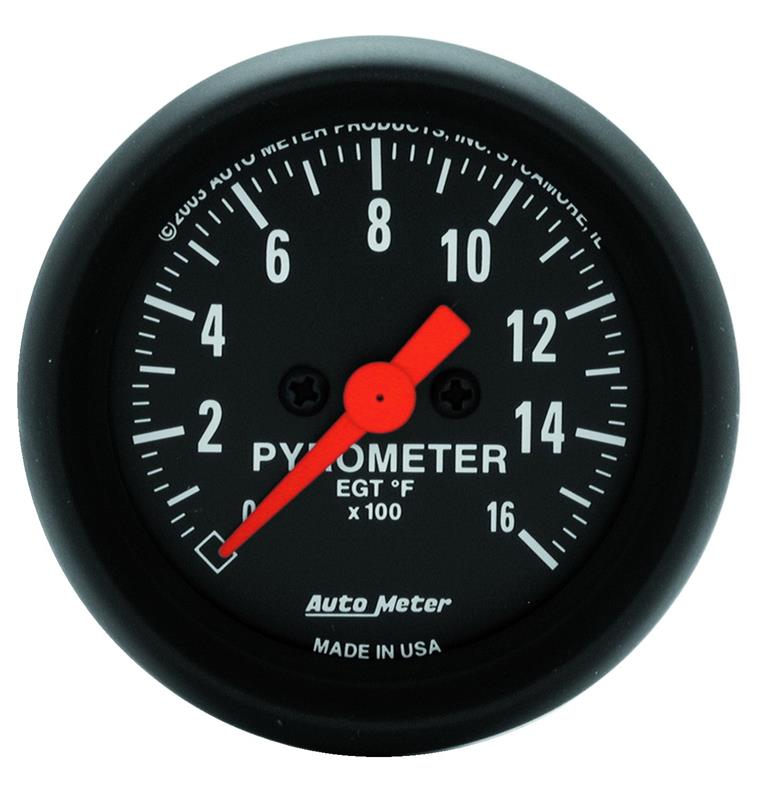 Auto Meter Z-Series Series - Pyrometer Gauge - Electric, Digital Stepper Motor Movement - Incl Wire Harness 5297 - Incl Bulb & Socket 3220 - Incl Light Covers Red 3214 & Green 3215 - Incl Mounting Hardware 2230 2654