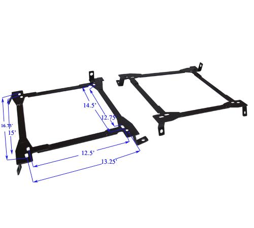 Megan Racing Steel Seat Bracket - Sold As Pair SBT-HC92